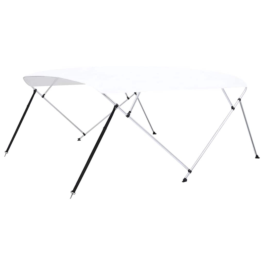 vidaXL Bimini stříška se 4 oblouky bílá 243 x (230–244) x 137 cm