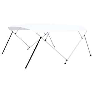 Bimini stříška se 4 oblouky bílá 243 x (230–244) x 137 cm - obrázek 2