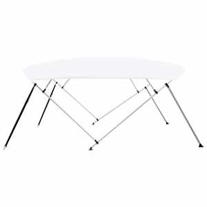 Bimini stříška se 4 oblouky bílá 243 x (230–244) x 137 cm - obrázek 4