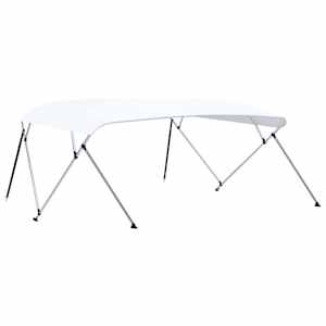 Bimini stříška se 4 oblouky bílá 243 x (230–244) x 137 cm - obrázek 5