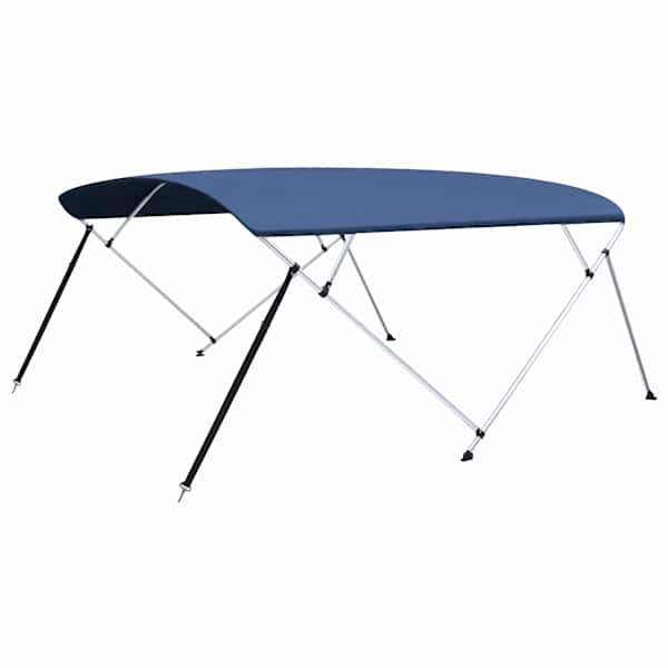 vidaXL 4 kaarega kaatri varikatus, tumesinine 243 x (230&ndash;244) x137 cm