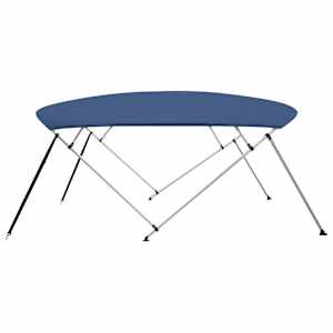 Bimini stříška 4 oblouky námořnická modrá 243x(230–244)x137 cm - obrázek 5