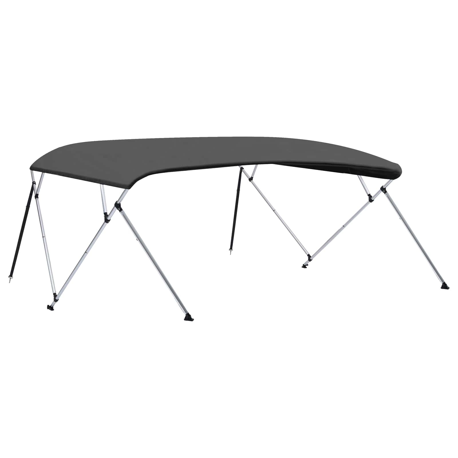 Τέντα Σκάφους με 4 Αψίδες Ανθρακί 243x(230-244)x137 εκ. - Image 4