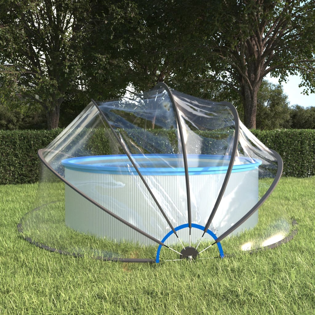 Pool Dome Round PVC Outdoor Patio Hot Tub Swimming Pool Dome Cover Tent vidaXL