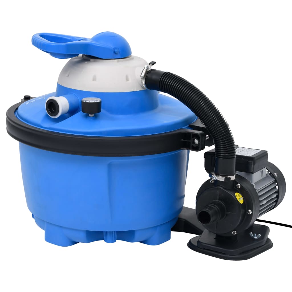 vidaXL Pompă cu filtru nisip albastru/negru 385x620x432 mm 200 W 25 L vidaXL