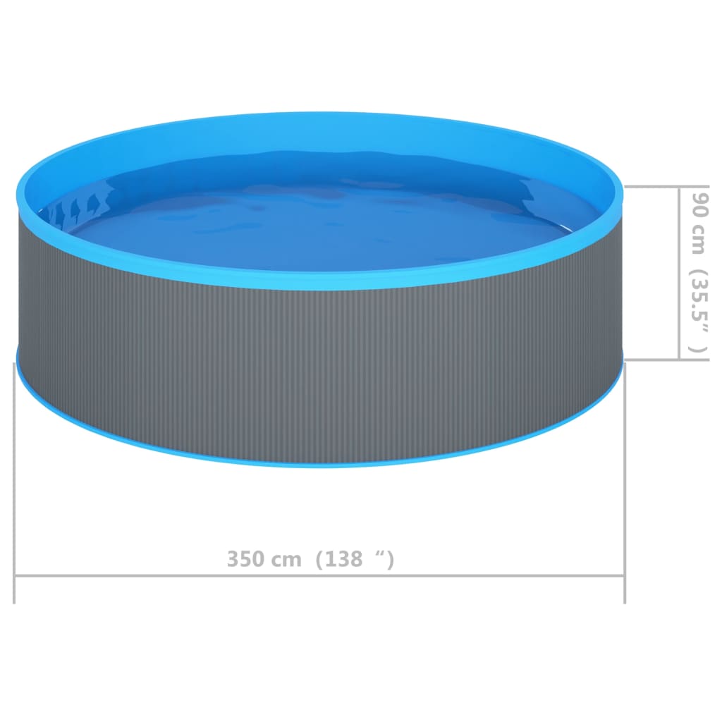 vidaXL Splasher Pool 137.8"x35.4" Gray