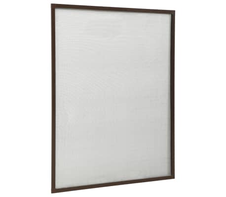 vidaXL Mosquitera para ventanas marrón 110x130 cm