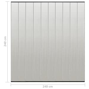 Dveřní síť proti hmyzu s 10dílným závěsem černá 240 x 240 cm - obrázek 8