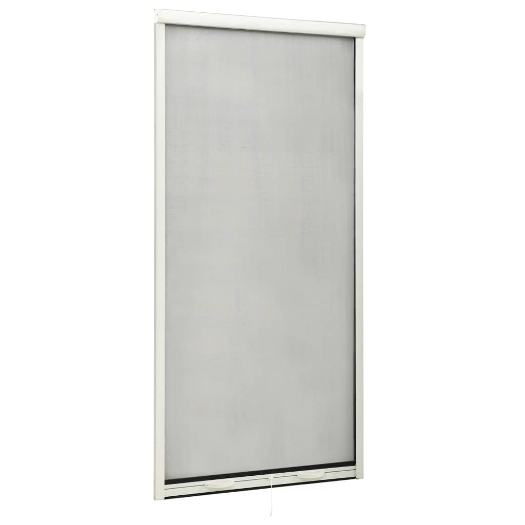 vidaXL Rolowana moskitiera okienna, biała, 70x150 cm