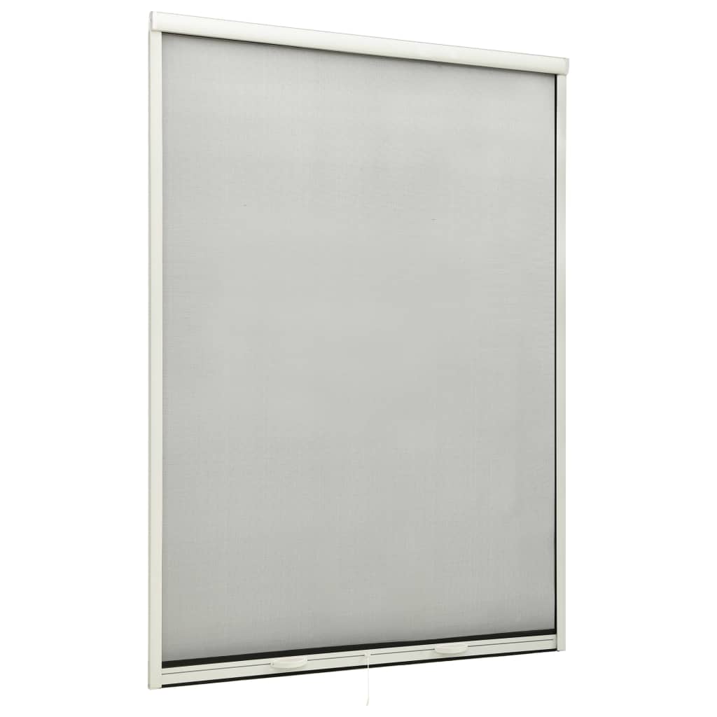 vidaXL Moustiquaire à rouleau pour fenêtres Blanc 110x170 cm