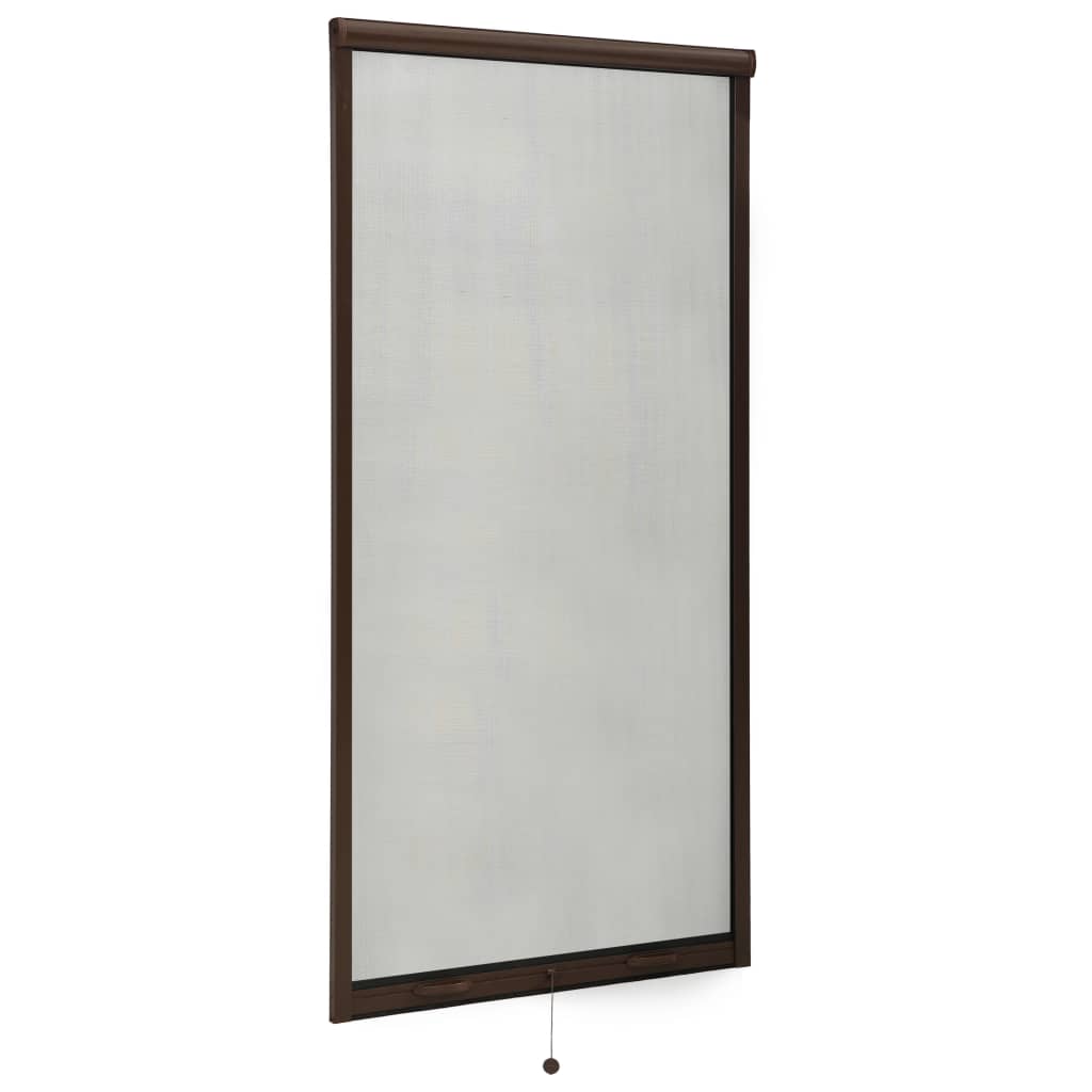 vidaXL Nedrullbar insektskjerm for vinduer brun 70x150 cm