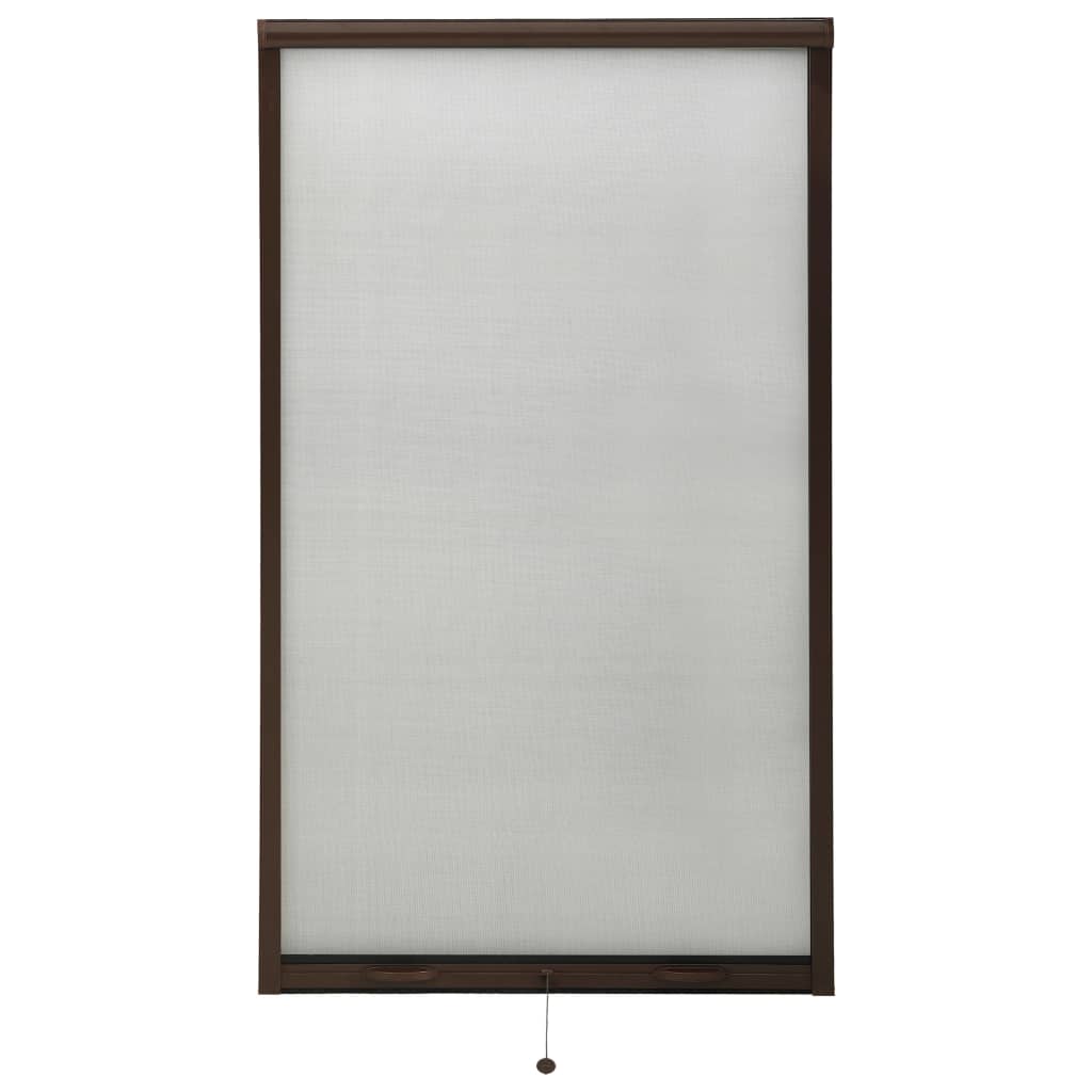 Barna lehúzható ablakszúnyogháló 90 x 170 cm 