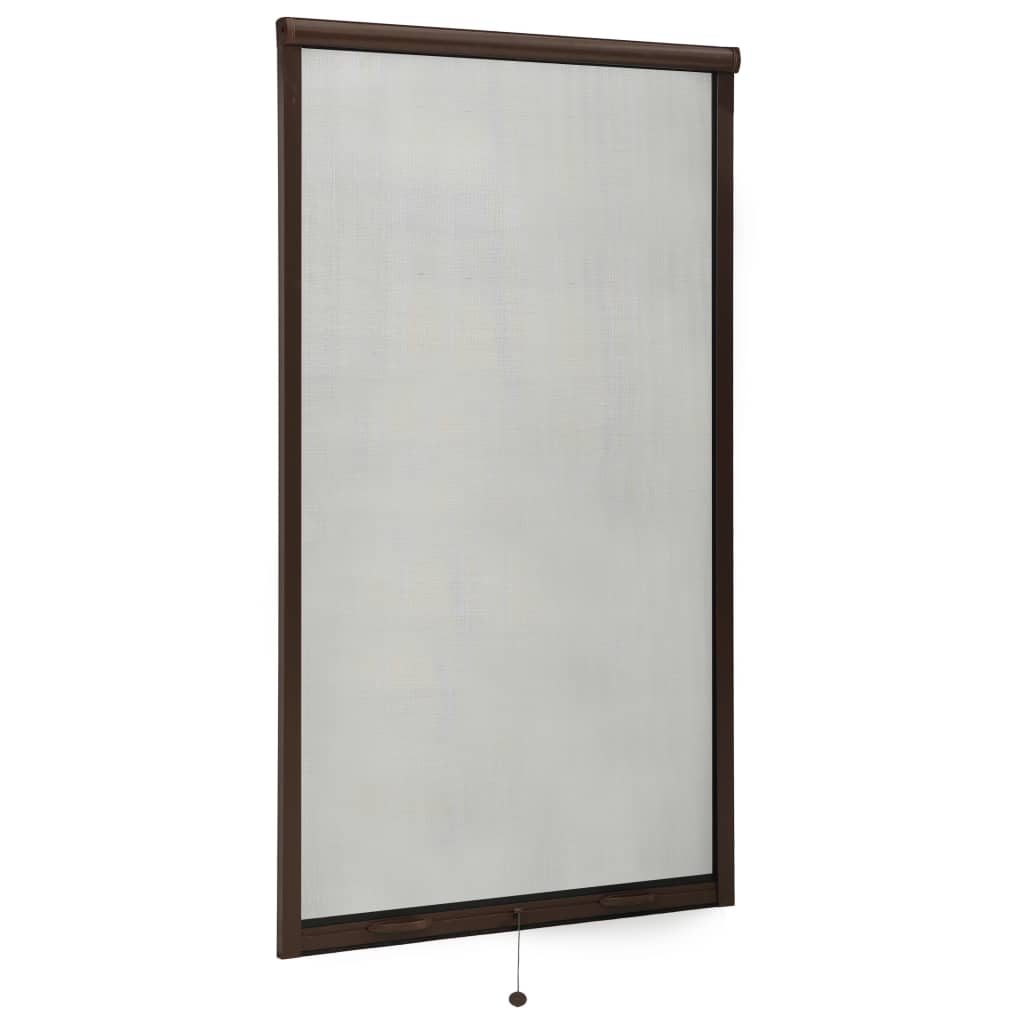 vidaXL Moustiquaire à rouleau pour fenêtres Marron 90x170 cm