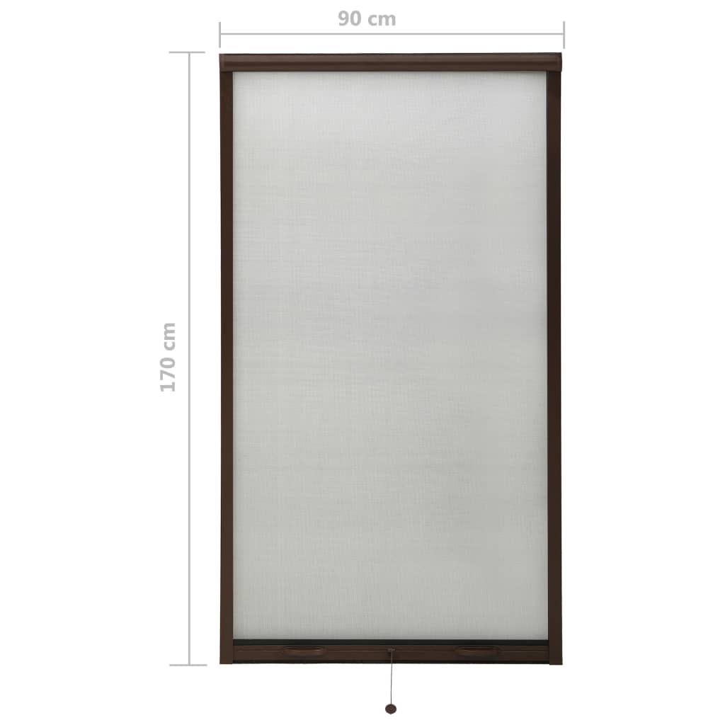 Barna lehúzható ablakszúnyogháló 90 x 170 cm 