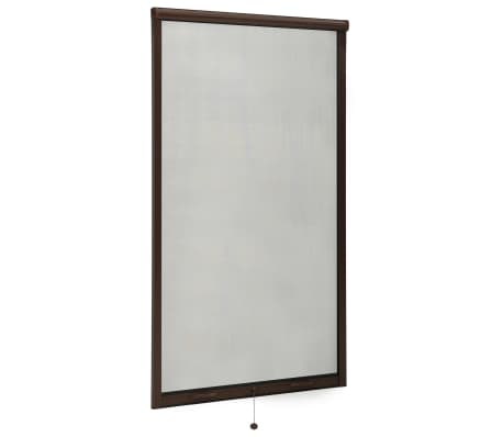 vidaXL Moustiquaire à rouleau pour fenêtres Marron 90x170 cm