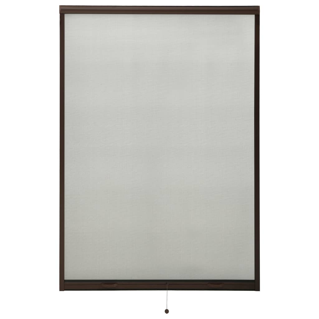 vidaXL Plasă insecte pentru ferestre tip rulou, maro, 110×170 cm vidaXL