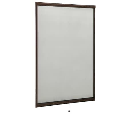 vidaXL Mosquitera enrollable para ventanas marrón 110x170 cm