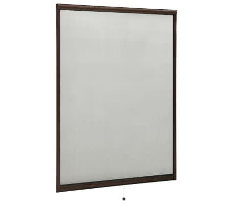 vidaXL barna lehúzható ablakszúnyogháló 130 x 170 cm