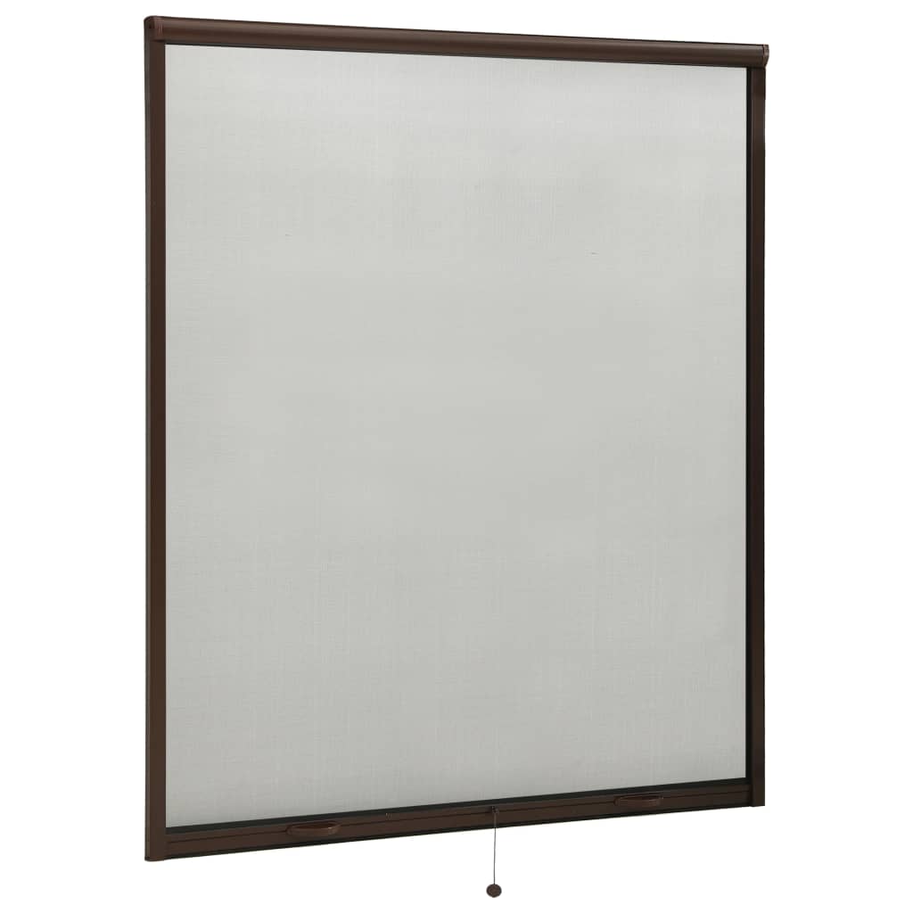 vidaXL Moustiquaire à rouleau pour fenêtres Marron 160x170 cm