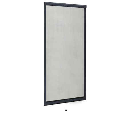 vidaXL Mosquitera enrollable para ventanas gris antracita 60x150 cm