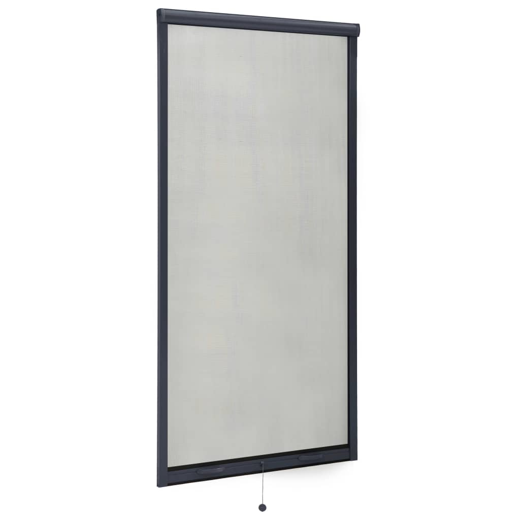 vidaXL Mosquitera enrollable para ventanas gris antracita 70x150 cm