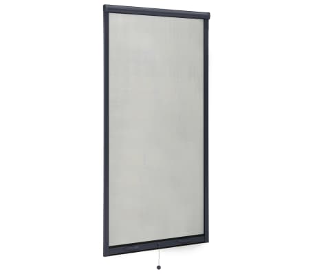 vidaXL Mosquitera enrollable para ventanas gris antracita 70x150 cm