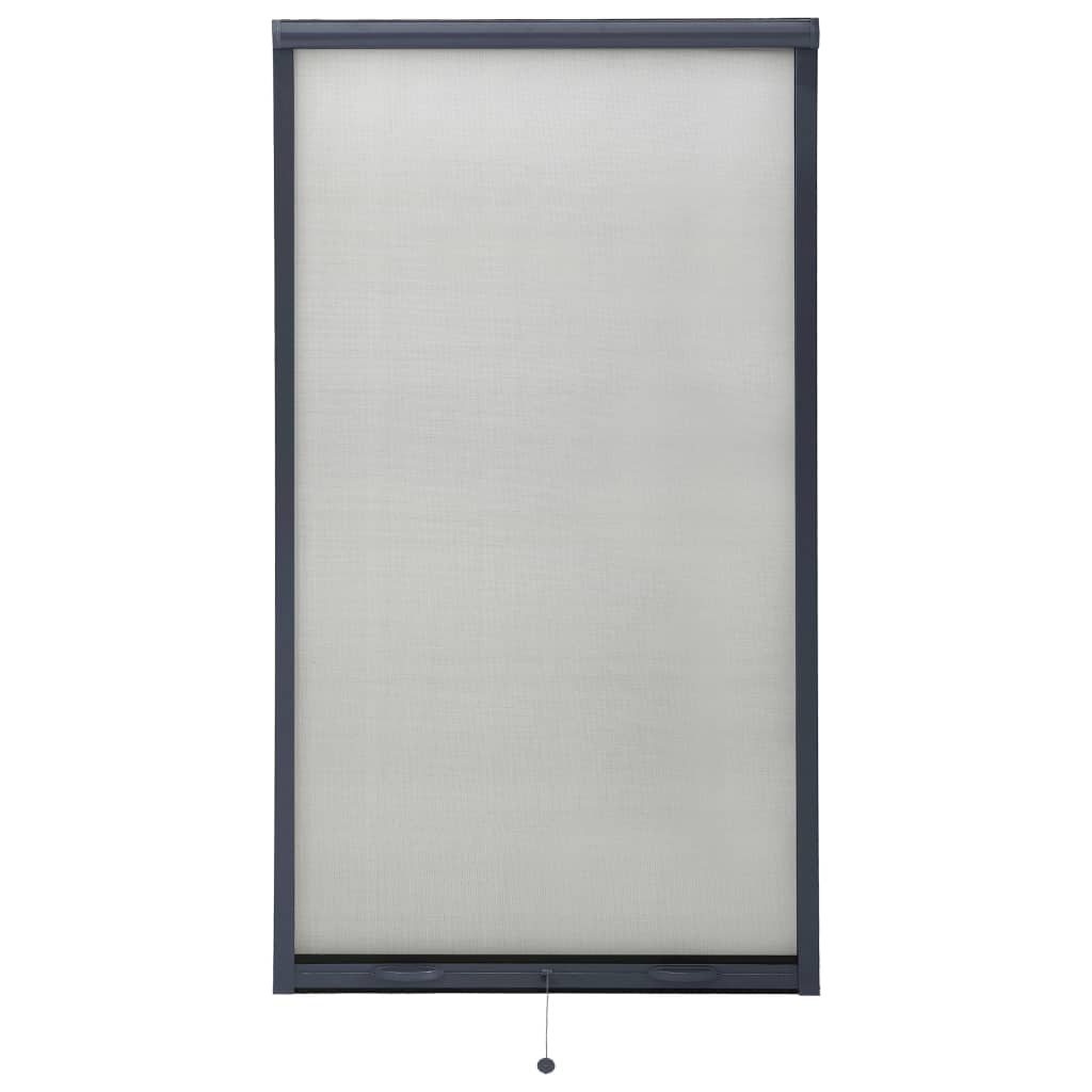 vidaXL antracitszürke lehúzható ablakszúnyogháló 90 x 170 cm