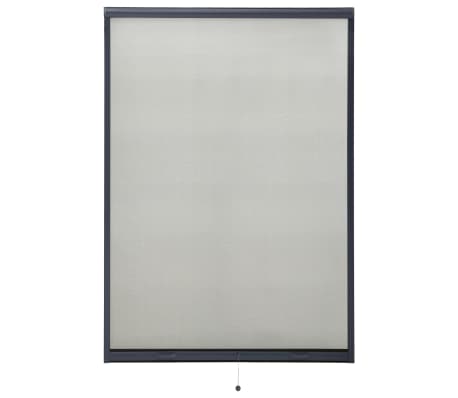 vidaXL Nedrullbar insektskjerm for vinduer antrasitt 110x170 cm