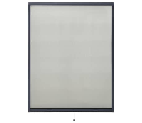 vidaXL Mosquitera enrollable para ventanas gris antracita 120x170 cm