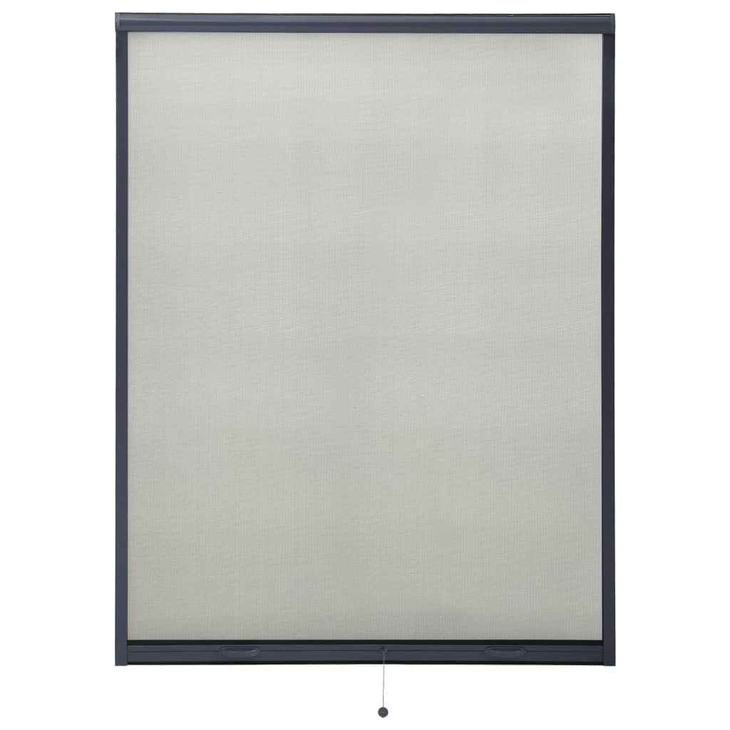 Antracitszürke lehúzható ablakszúnyogháló 130 x 170 cm 