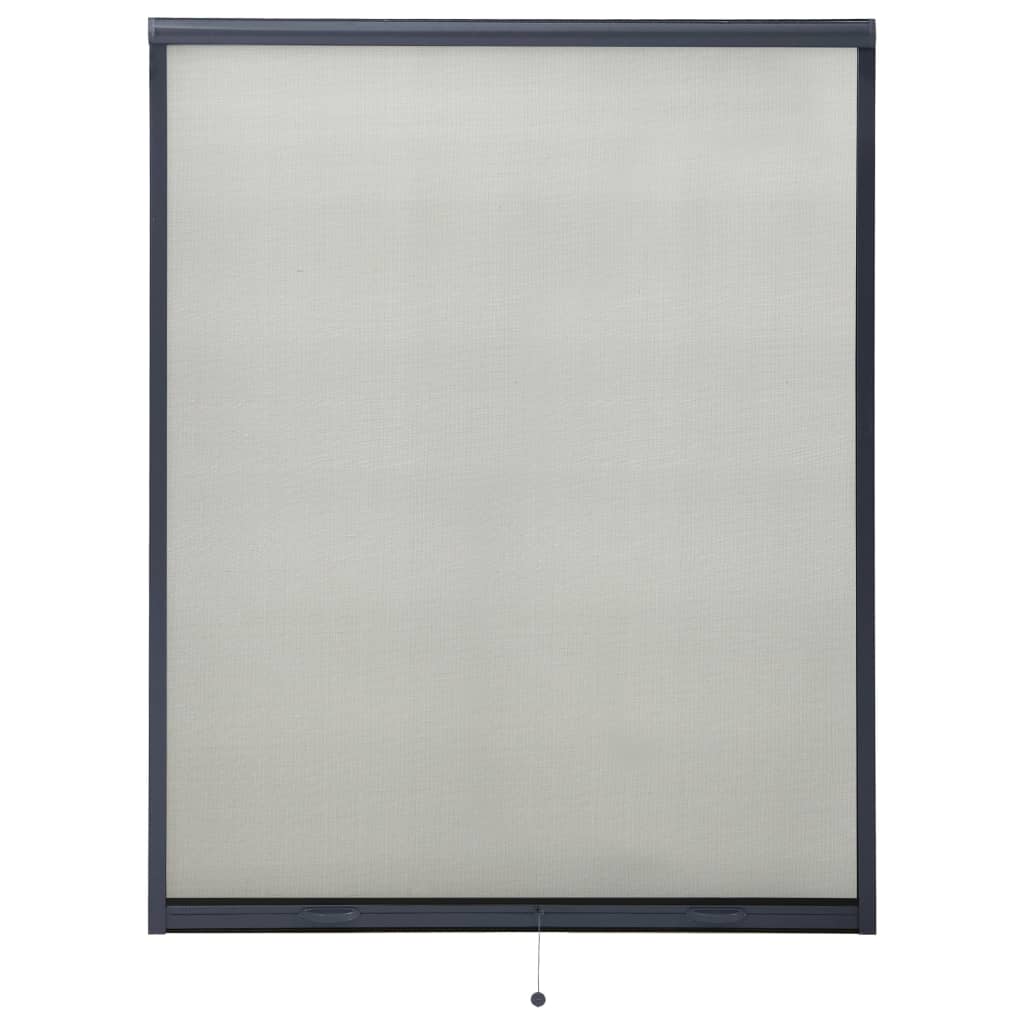 vidaXL Rolovací okenní síť proti hmyzu hliník antracitová 140 x 170 cm