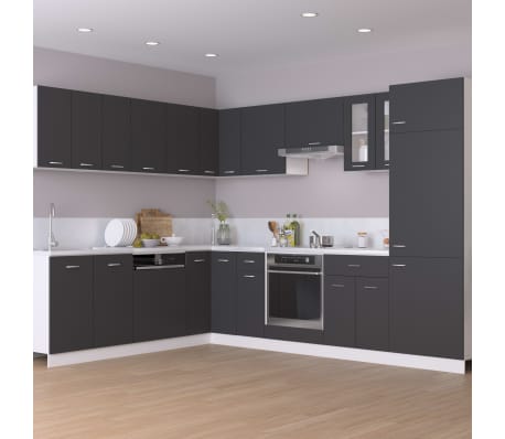 vidaXL Hanging Cabinets 2 pcs Grey 50x31x60 cm Engineered Wood