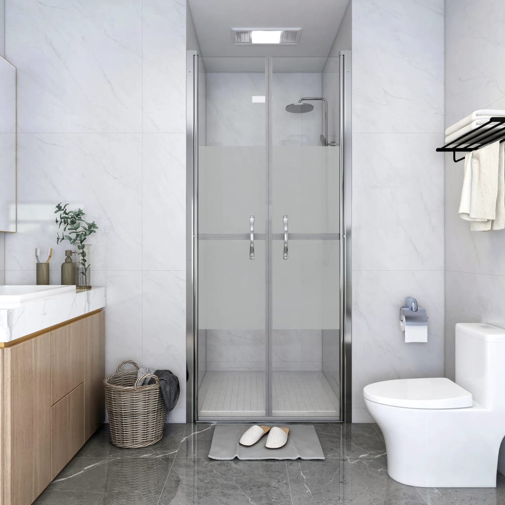 vidaXL Ușă cabină de duș, jumătate mat, 96 x 190 cm, ESG vidaXL