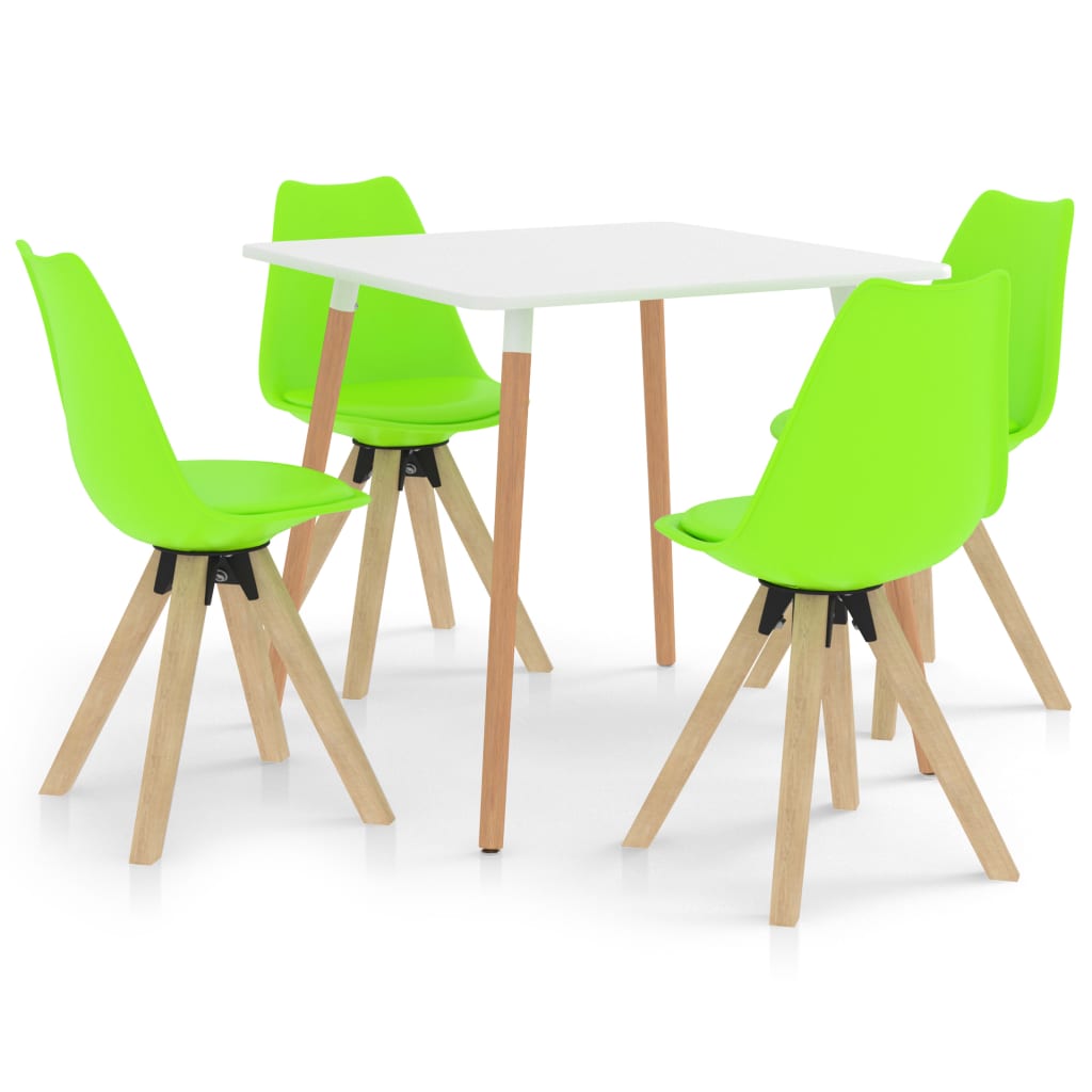 vidaXL Set mobilier de bucătărie, 5 piese, verde vidaXL imagine noua 2022