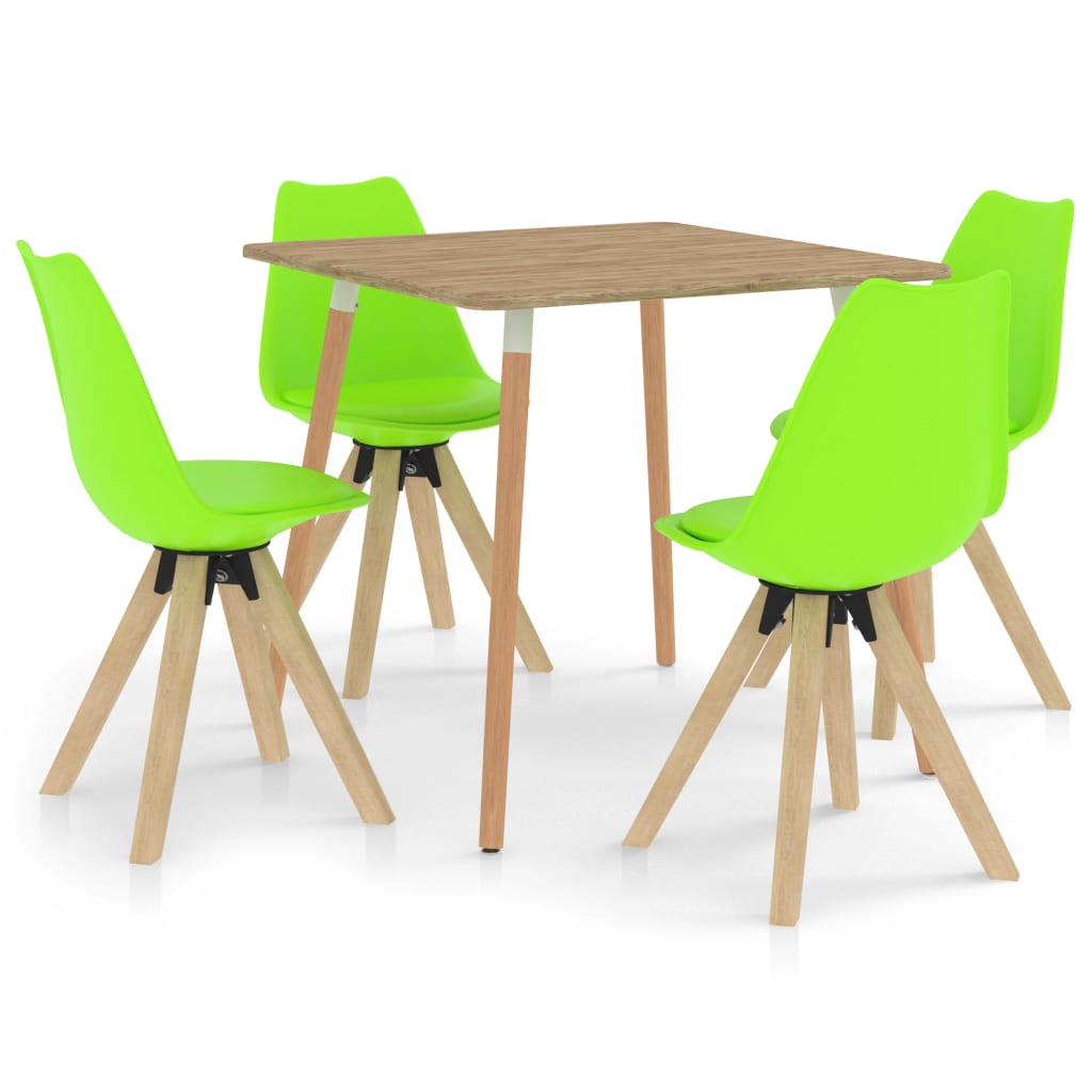 vidaXL Set mobilier de bucătărie, 5 piese, verde vidaXL imagine noua 2022
