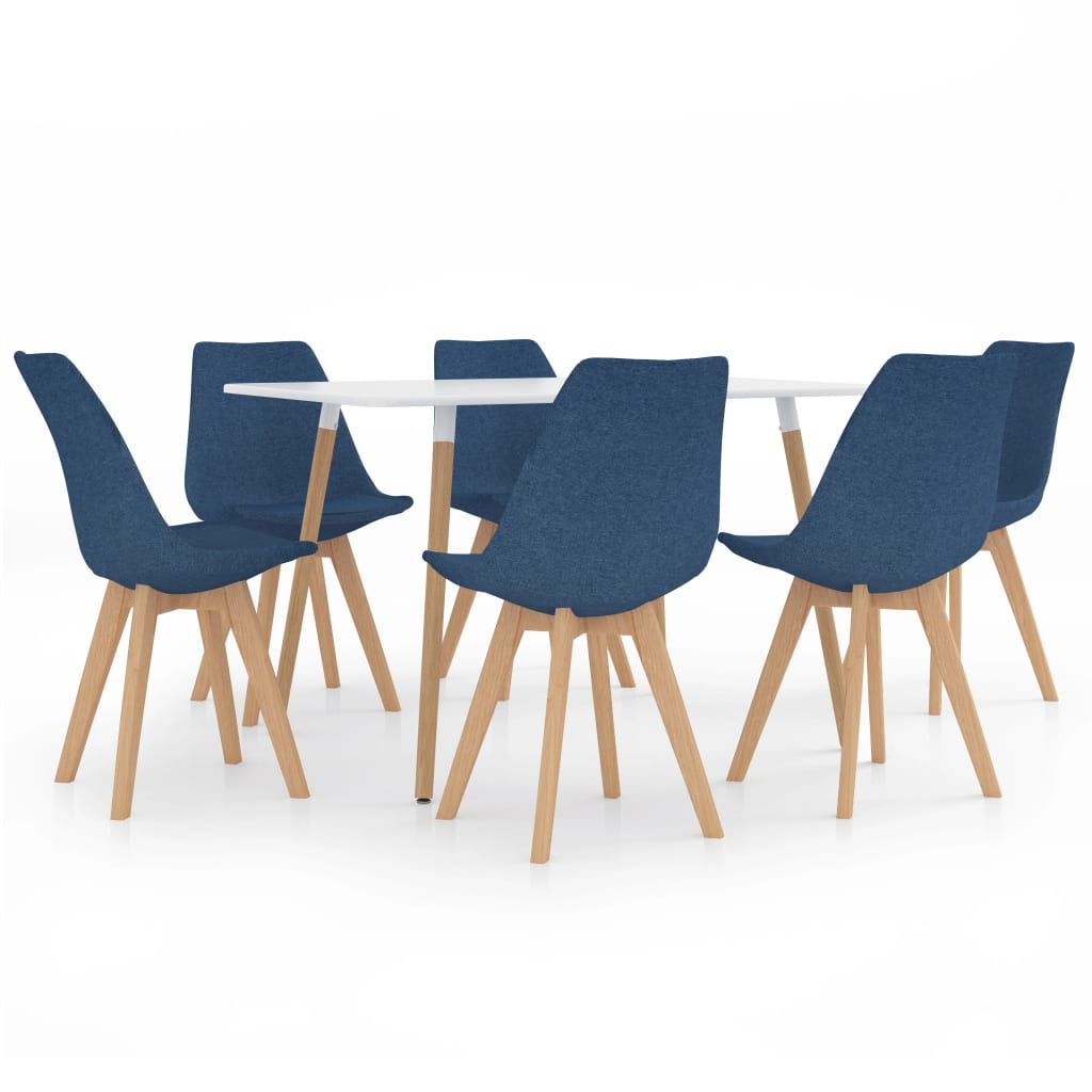 vidaXL Set mobilier de bucătărie, 7 piese, albastru vidaXL imagine noua 2022