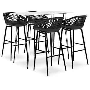 Barska garnitura 5-delna bela in črna