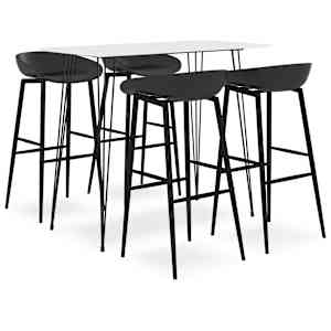 Barska garnitura 5-delna bela in črna