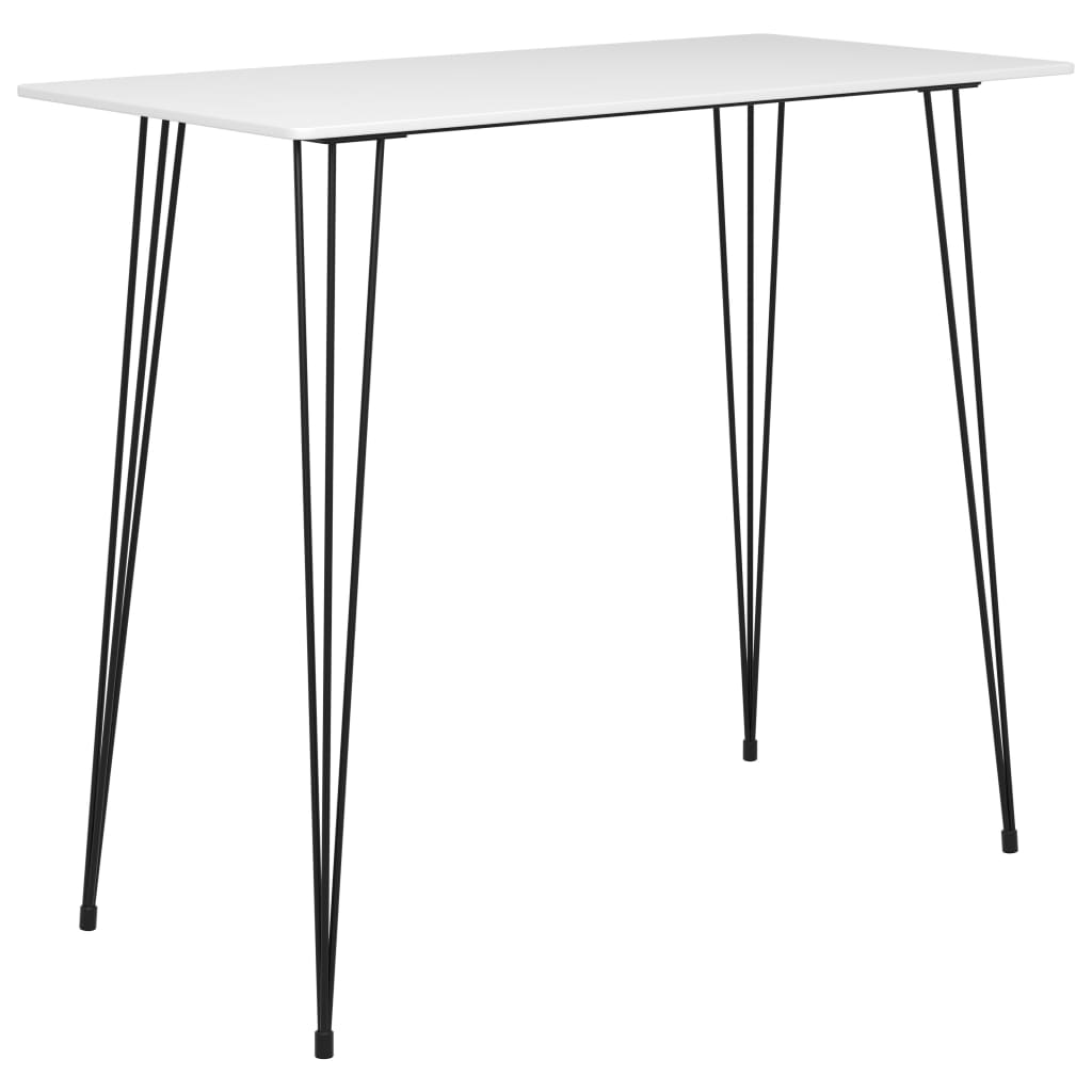 vidaXL Ensemble de bar 7 pcs Blanc et gris