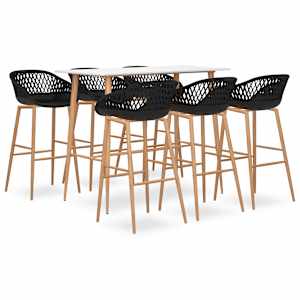 Barska garnitura 7-delna bela in črna