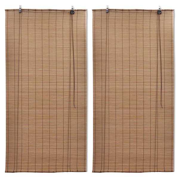vidaXL bambusrulood 2 tk, 100 x 160 cm, pruun