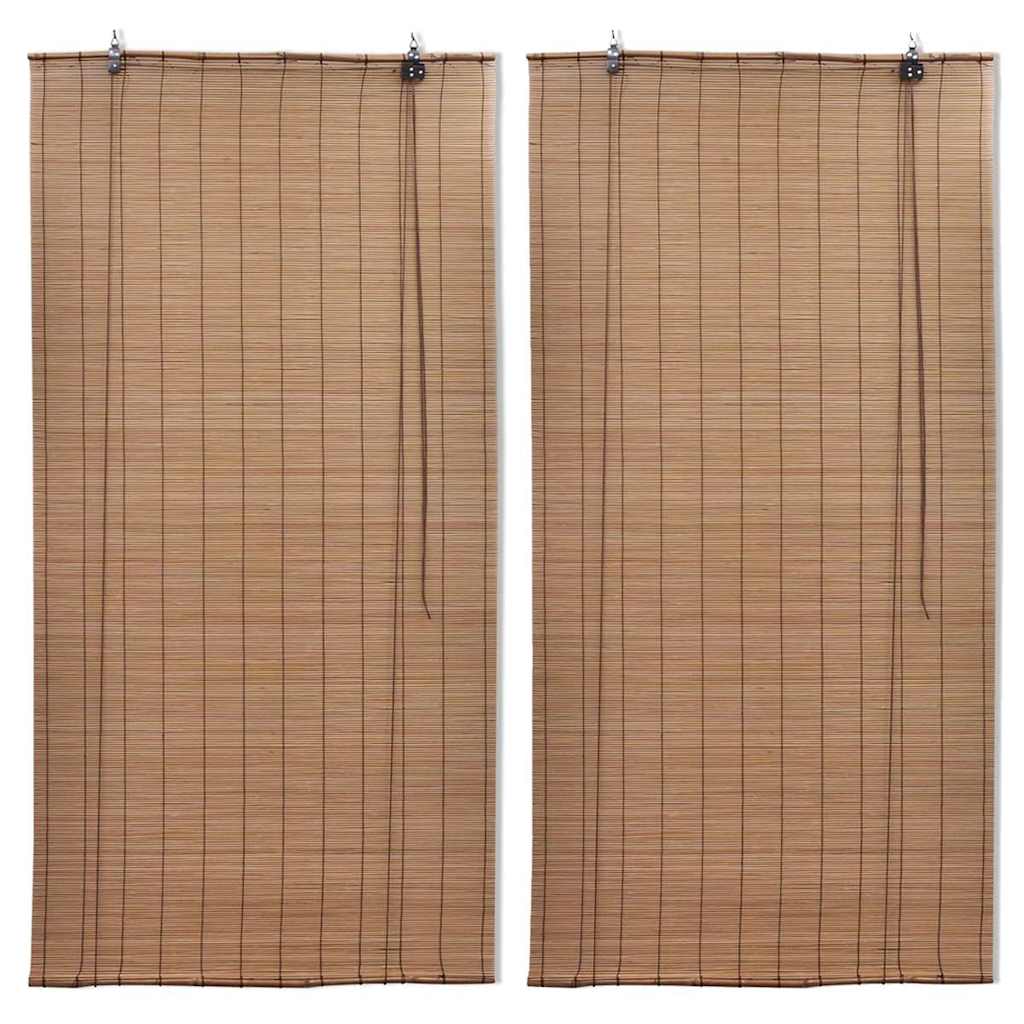 vidaXL rullegardiner 2 stk. 100x160 cm bambus brun