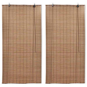 vidaXL bambusrulood 2 tk pruun 120 x 220 cm
