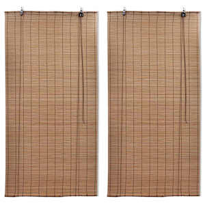 Zatemňovací rolety z bambusu 2 ks 150 x 220 cm hnědé - obrázek 1