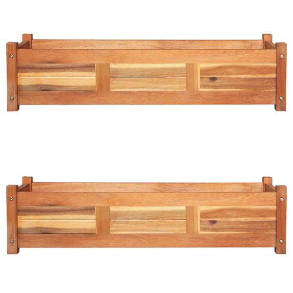 vidaXL taimelava, 2 tk, 100 x 30 x 25 cm, akaatsiapuu