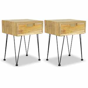 Noční stolky 2 ks 40 x 30 x 50 cm masivní teak - obrázek 1