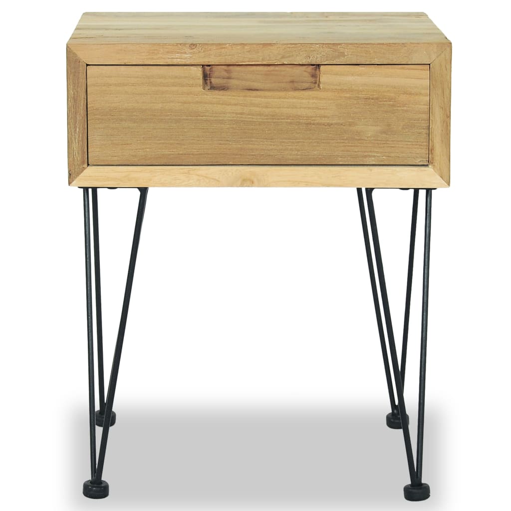 Thumbnail - vidaXL Nachttische 2 Stk. 40x30x50 cm Teak Massivholz
