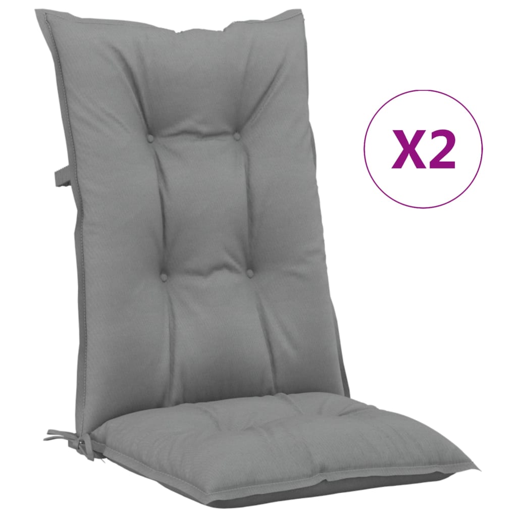 vidaXL Perne pentru scaun de grădină, 2 buc., gri, 120x50x7 cm 120x50x7 imagine noua