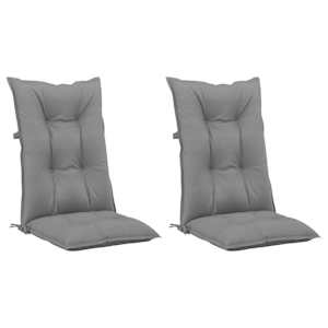 vidaXL Garden Highback Chair Cushions 2 pcs Gray 47.2"x19.7"x2.8" Fabric