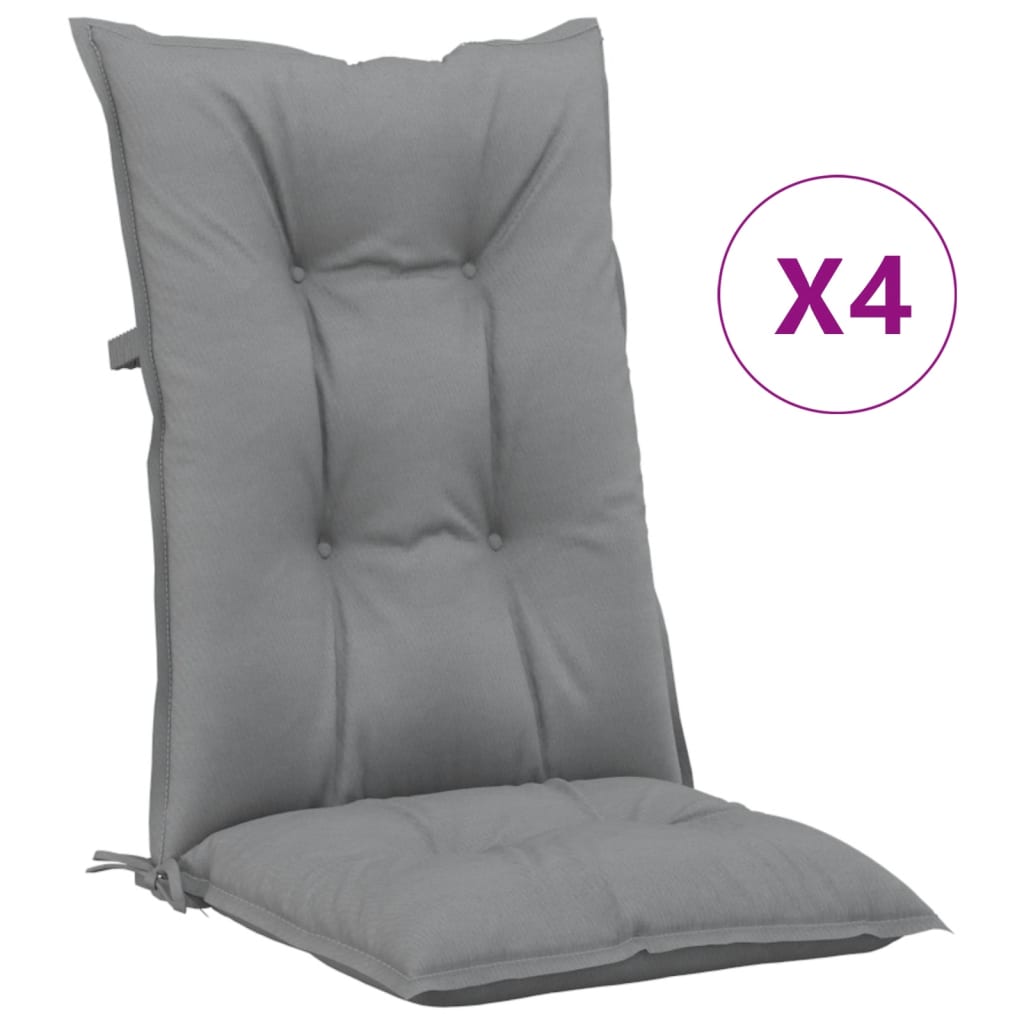 vidaXL Perne pentru scaun de grădină, 4 buc., gri, 120x50x7 cm 120x50x7 imagine noua